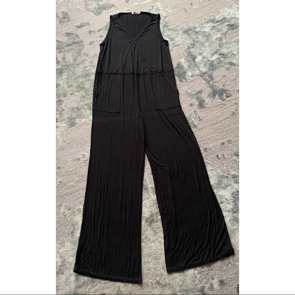 JustFab large black jumpsuit with pockets